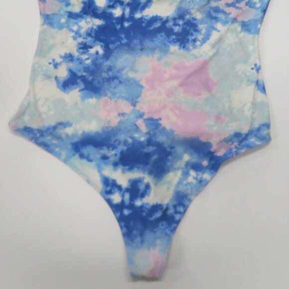 Style 5 Womens One Piece Swimsuit Multicolor Blue Pink Tie Dye Stretch XL New - Picture 6 of 6
